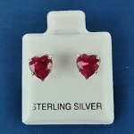 CZ Heart 6x6mm E 7154 Ruby